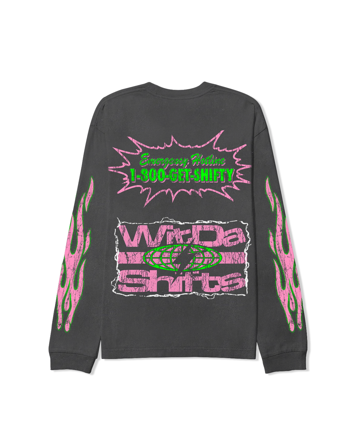 GET SHIFTY VINTAGE LONG SLEEVE (WASHED BLACK)